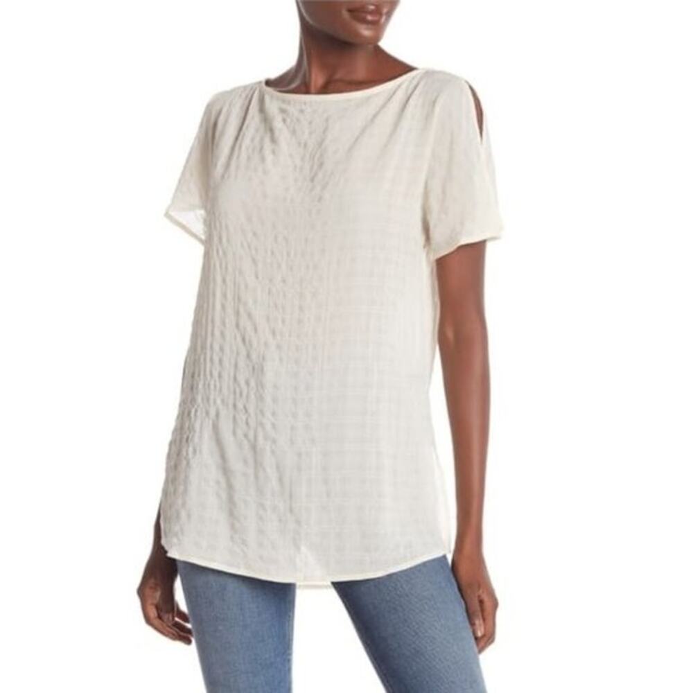 14th & Union Popover Top Ivory Pristine Size Large New